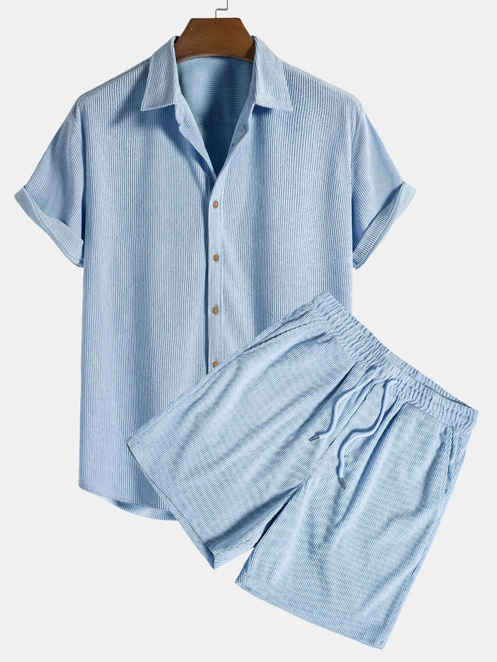 Ensemble Chemise en Velours Côtelé