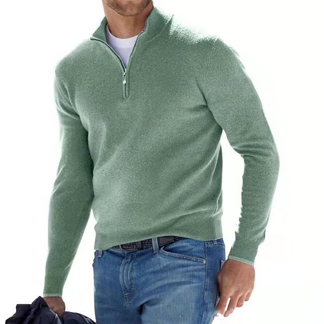 Michel - Pull en maille zippé