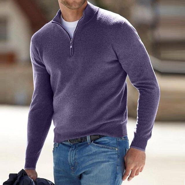 Michel - Pull en maille zippé