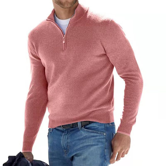 Michel - Pull en maille zippé