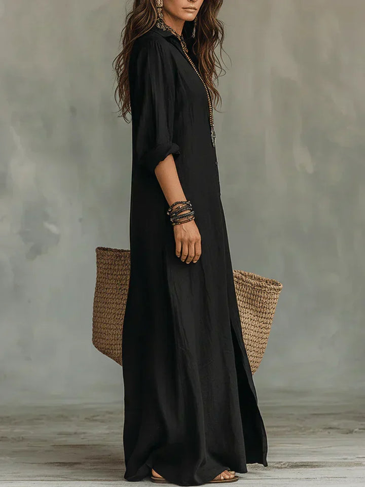 Dorine | Robe Maxi Effortless avec une Silhouette Flatteuse, Polyvalente pour un Usage Quotidien