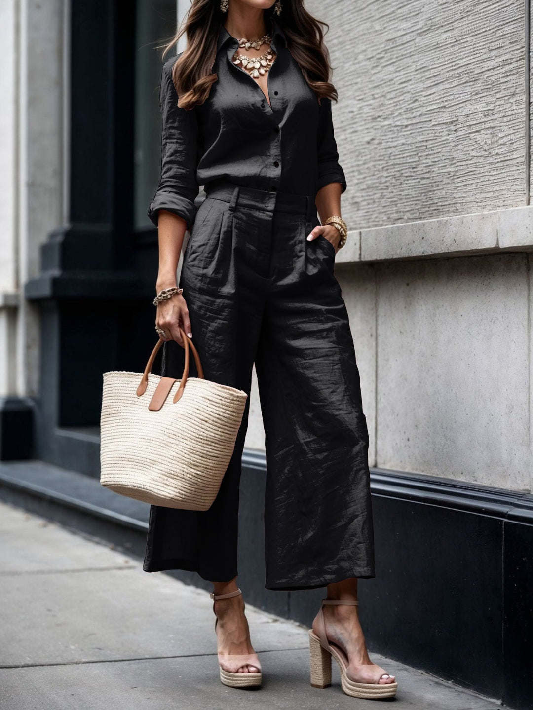 Ambre - Look Chic Décontracté Rose