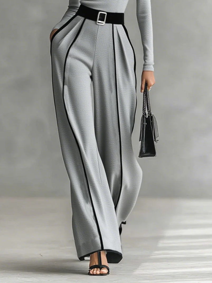 Florence - Ensemble Chic avec Col Montant & Pantalon Large