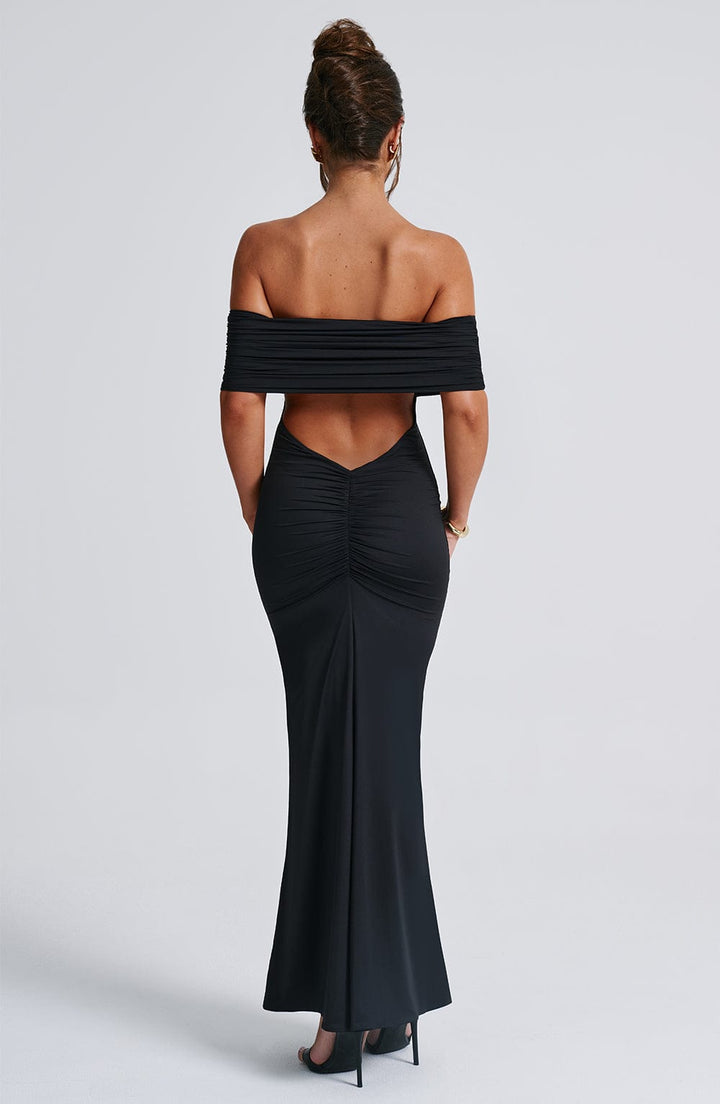 Colombe | Robe Longue Bardot Raffinée