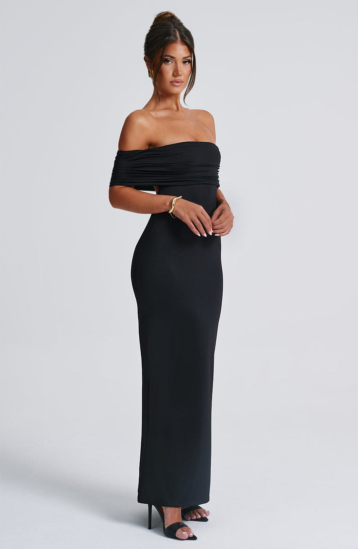 Colombe | Robe Longue Bardot Raffinée