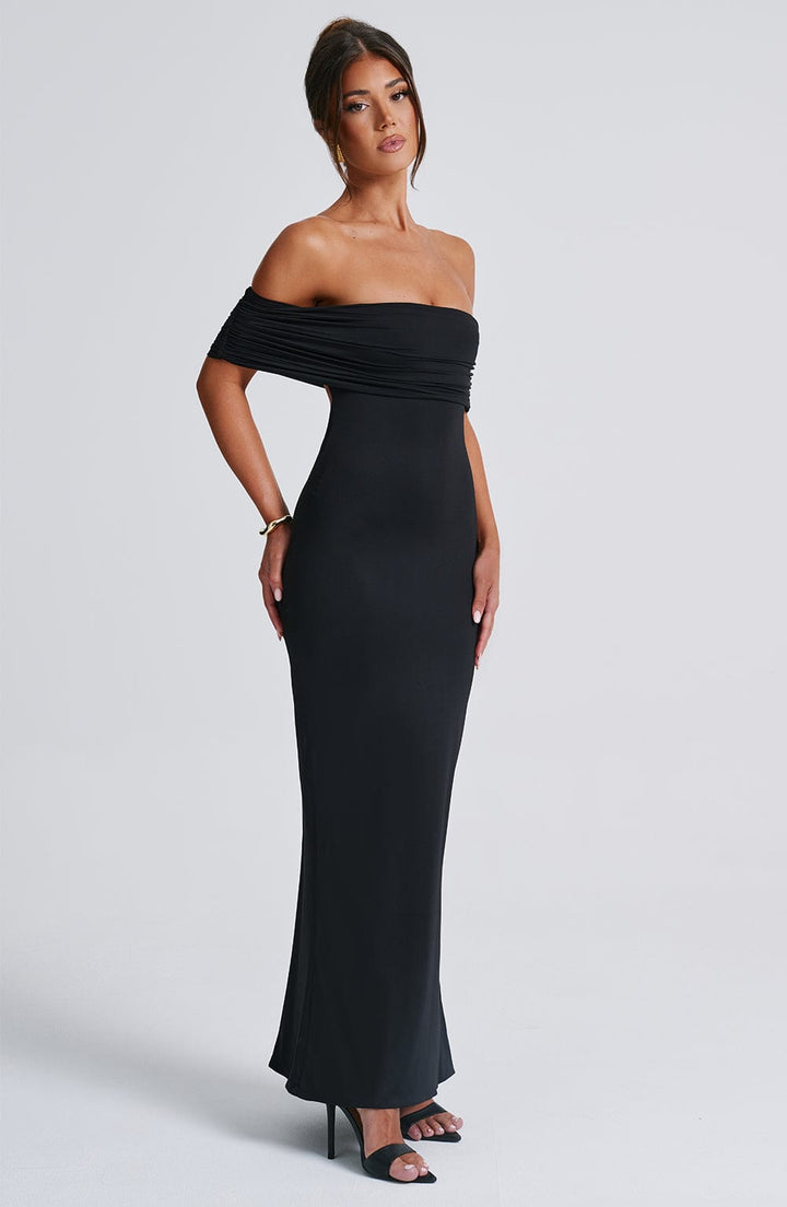 Colombe | Robe Longue Bardot Raffinée