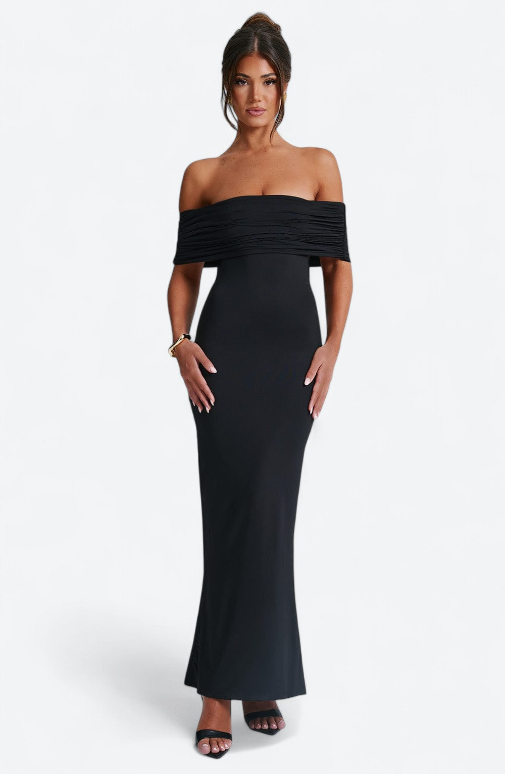 Colombe | Robe Longue Bardot Raffinée