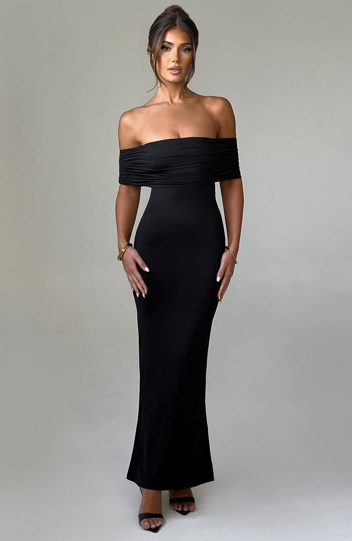 Colombe | Robe Longue Bardot Raffinée
