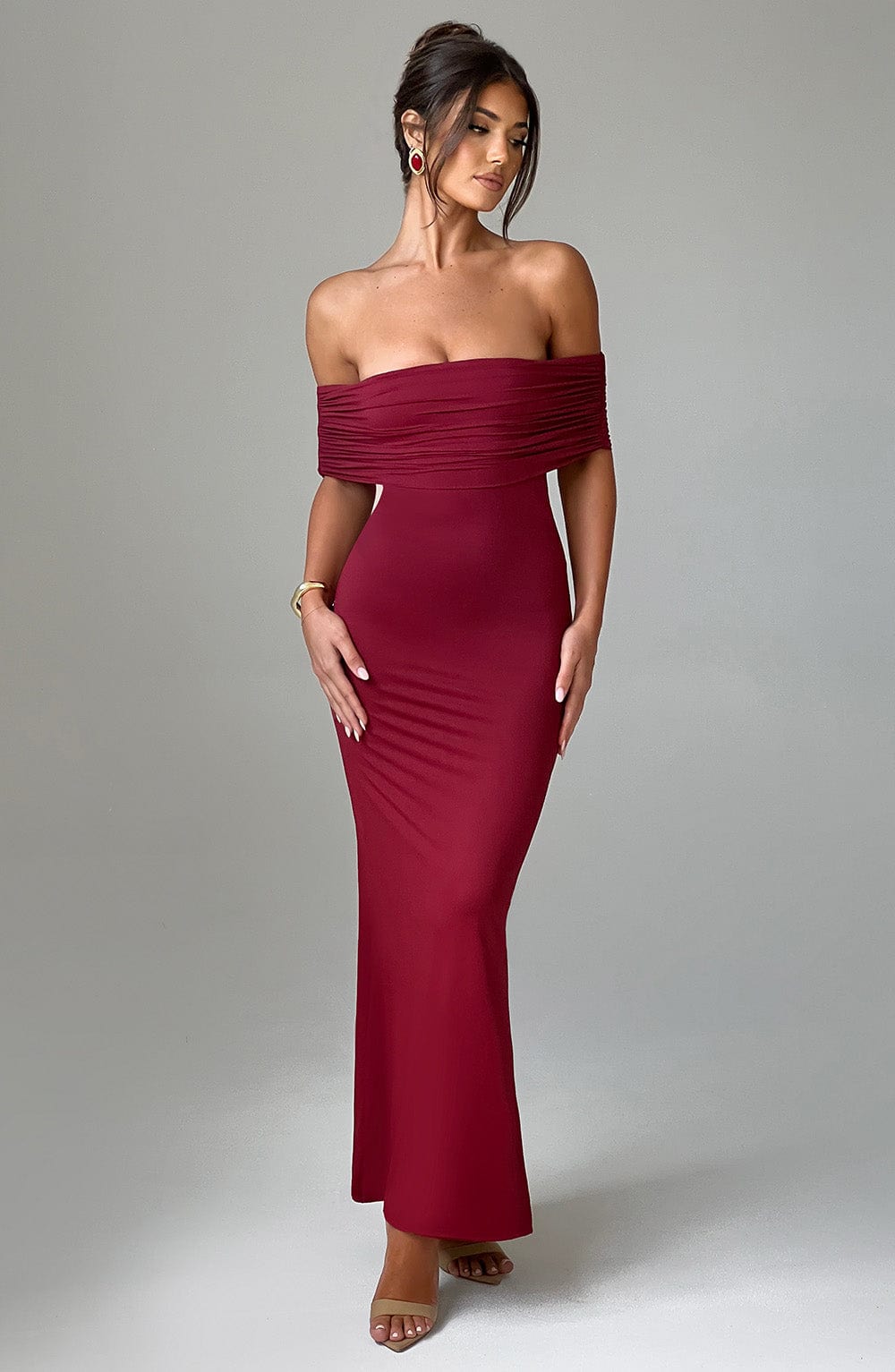 Colombe | Robe Longue Bardot Raffinée