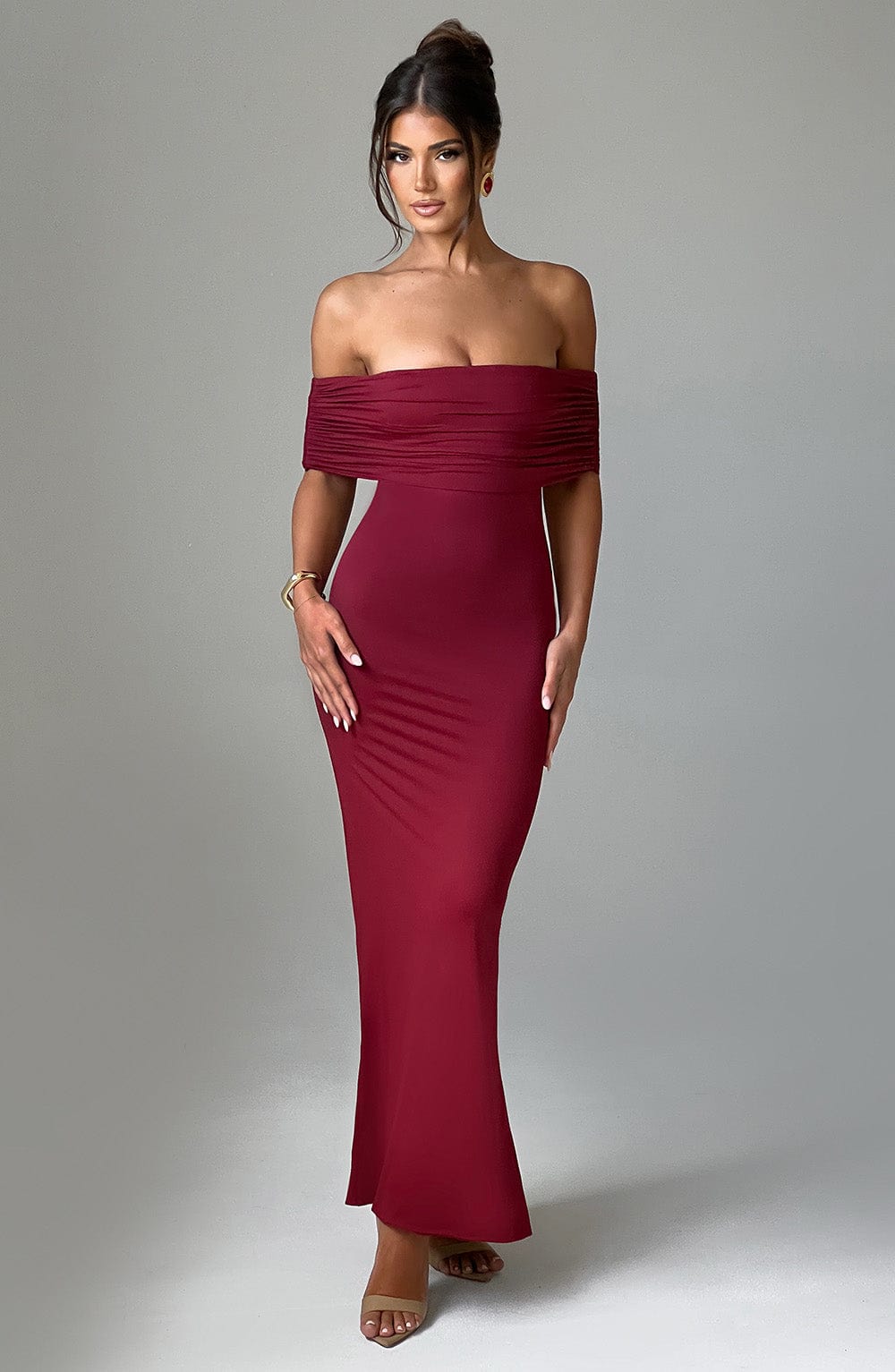 Colombe | Robe Longue Bardot Raffinée
