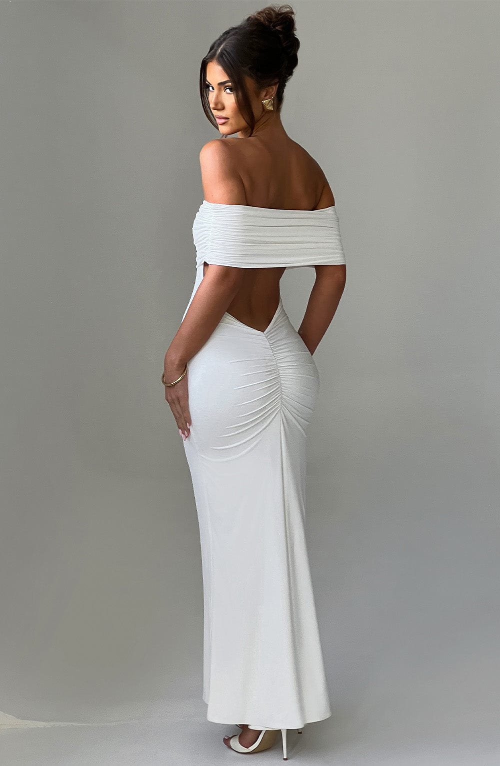 Colombe | Robe Longue Bardot Raffinée