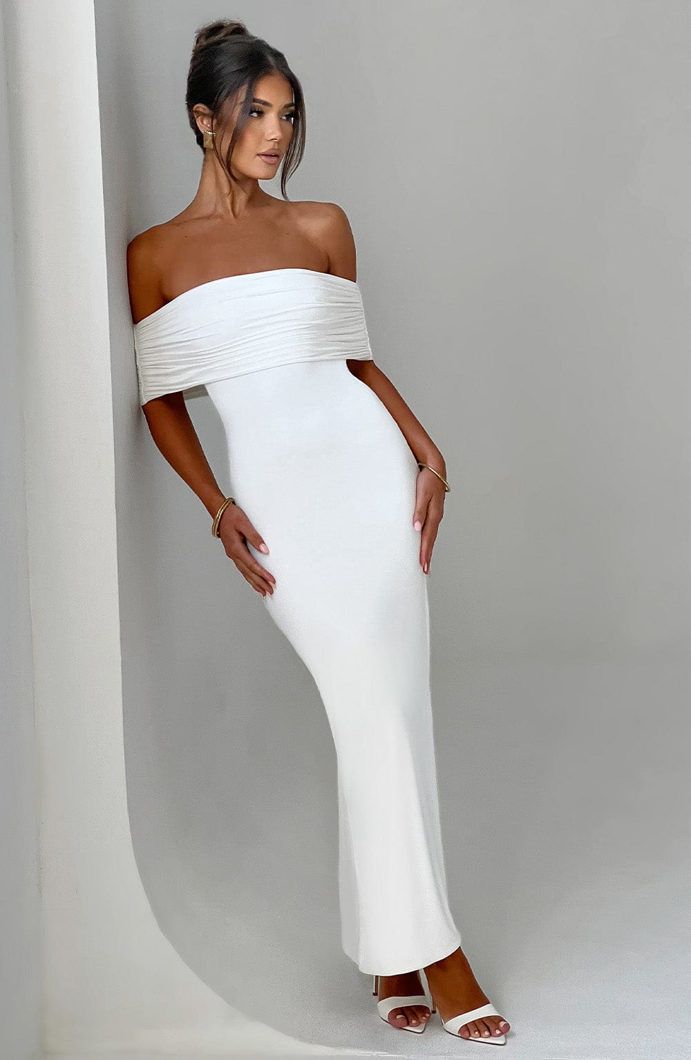 Colombe | Robe Longue Bardot Raffinée