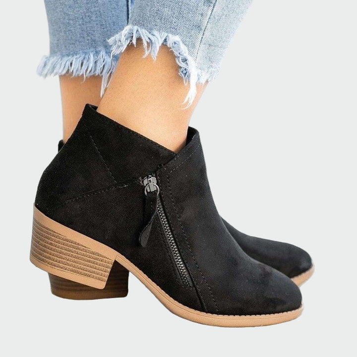 Bottines orthopédiques en cuir premium avec talon pour l'hiver