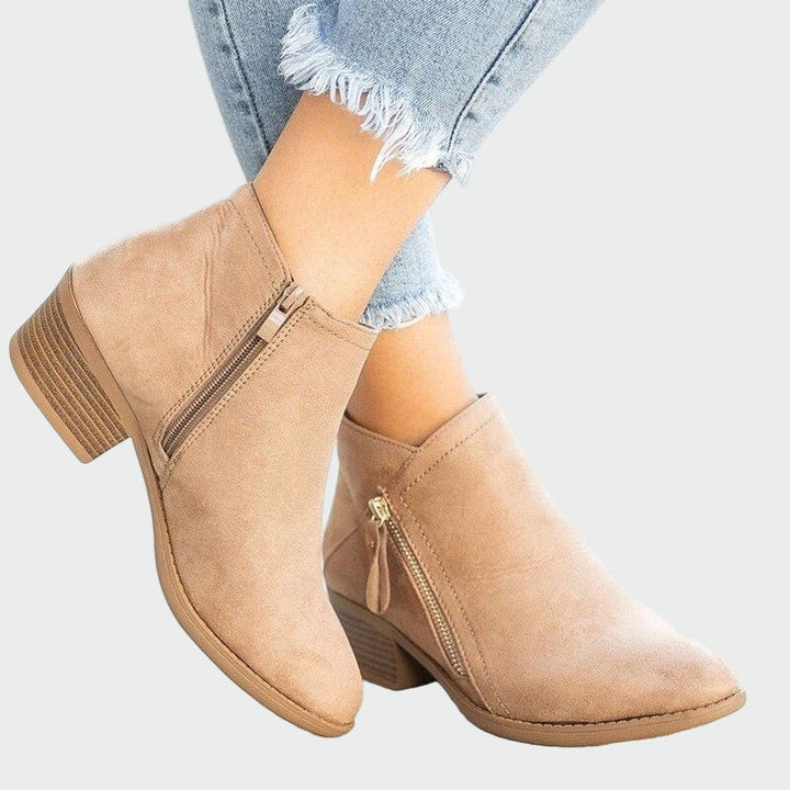 Bottines orthopédiques en cuir premium avec talon pour l'hiver