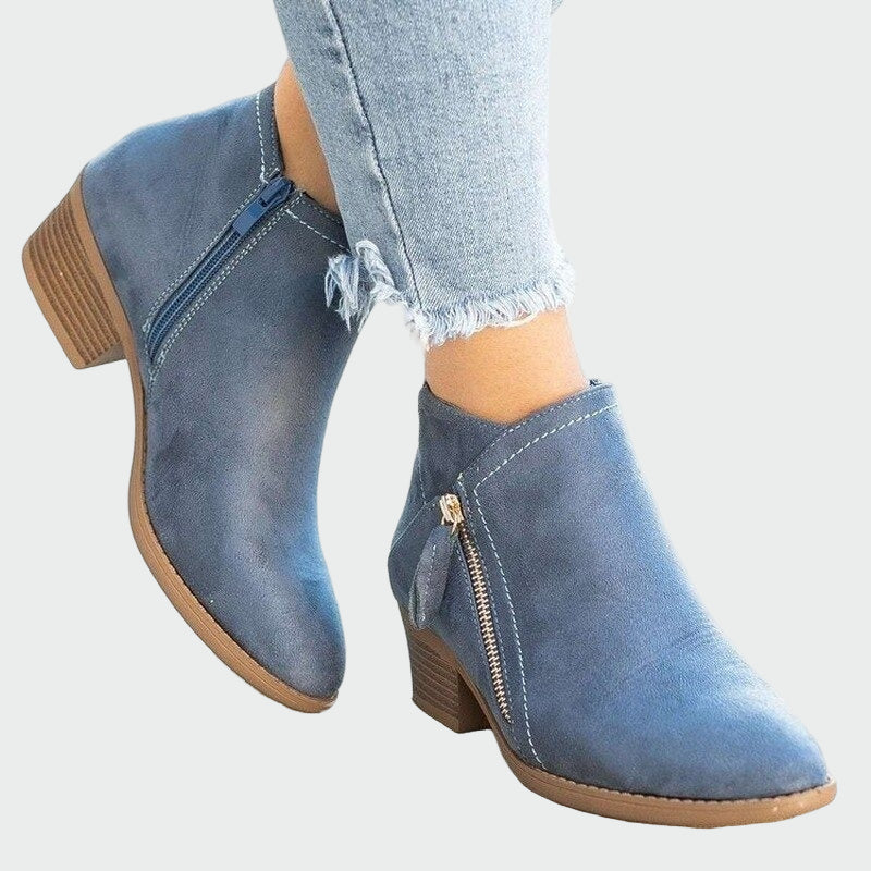 Bottines orthopédiques en cuir premium avec talon pour l'hiver