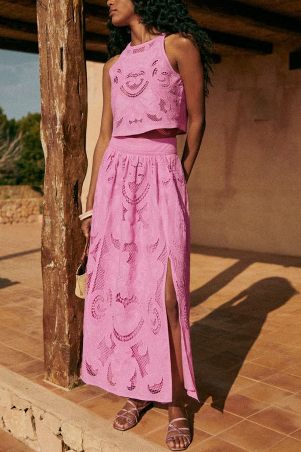 Lea - Ensemble en Dentelle Rose
