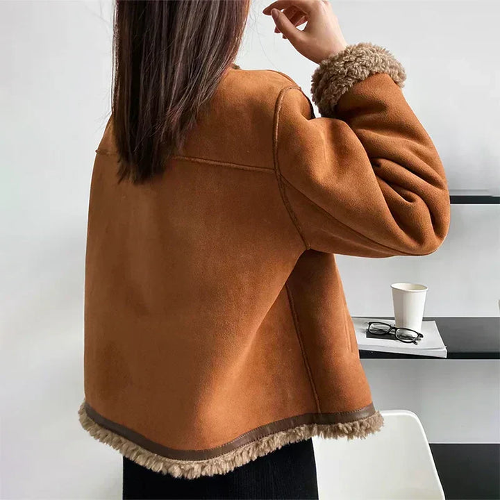 Flavienne | Manteau en fourrure avec boutons