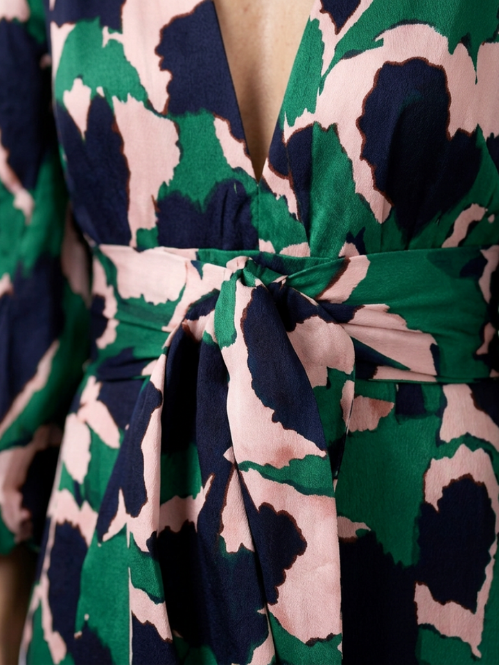 Henriette | Robe maxi à manches longues et taille nouée