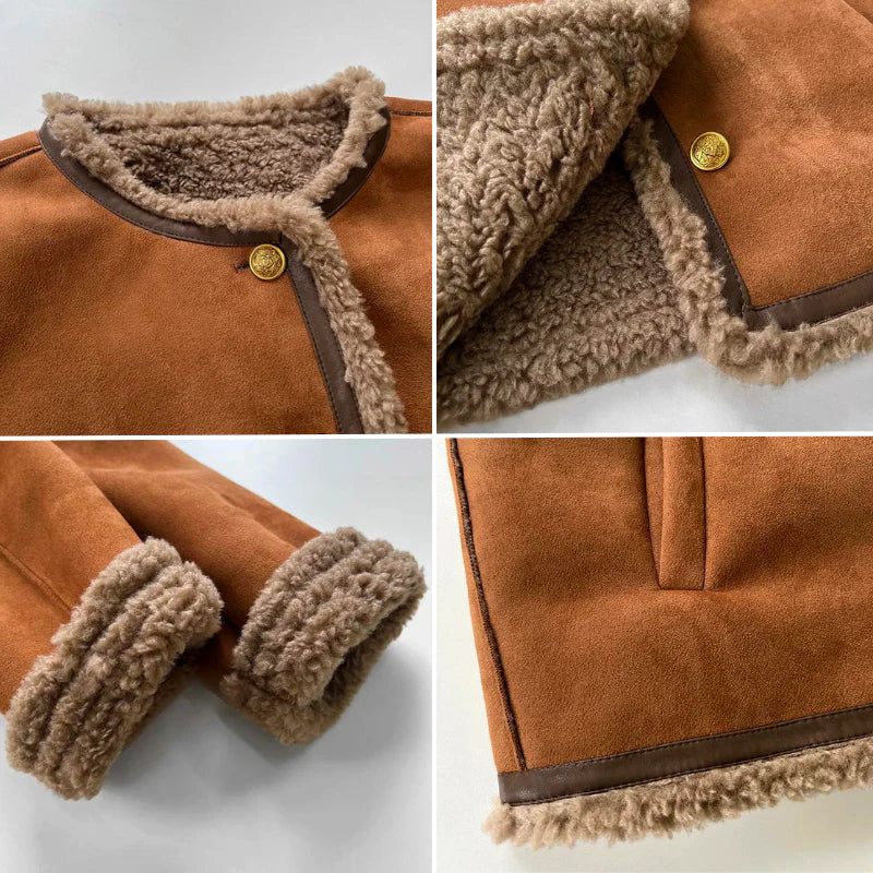 Flavienne | Manteau en fourrure avec boutons