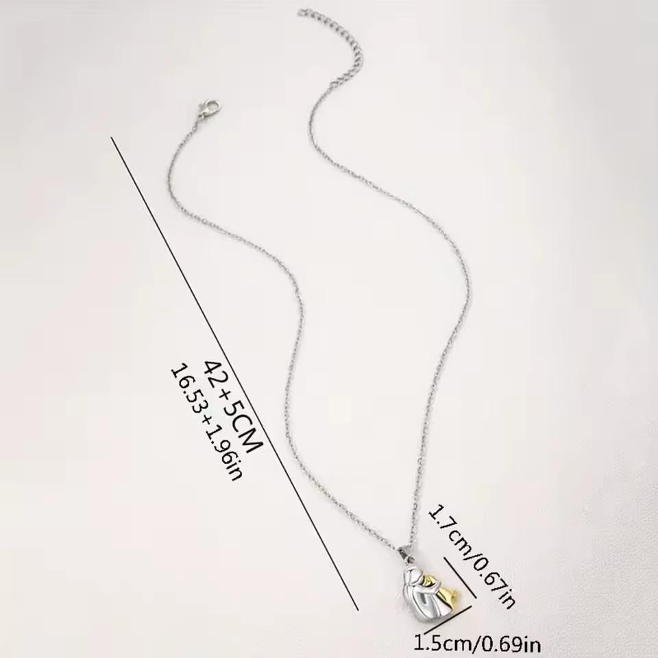Collier Chat Étreinte