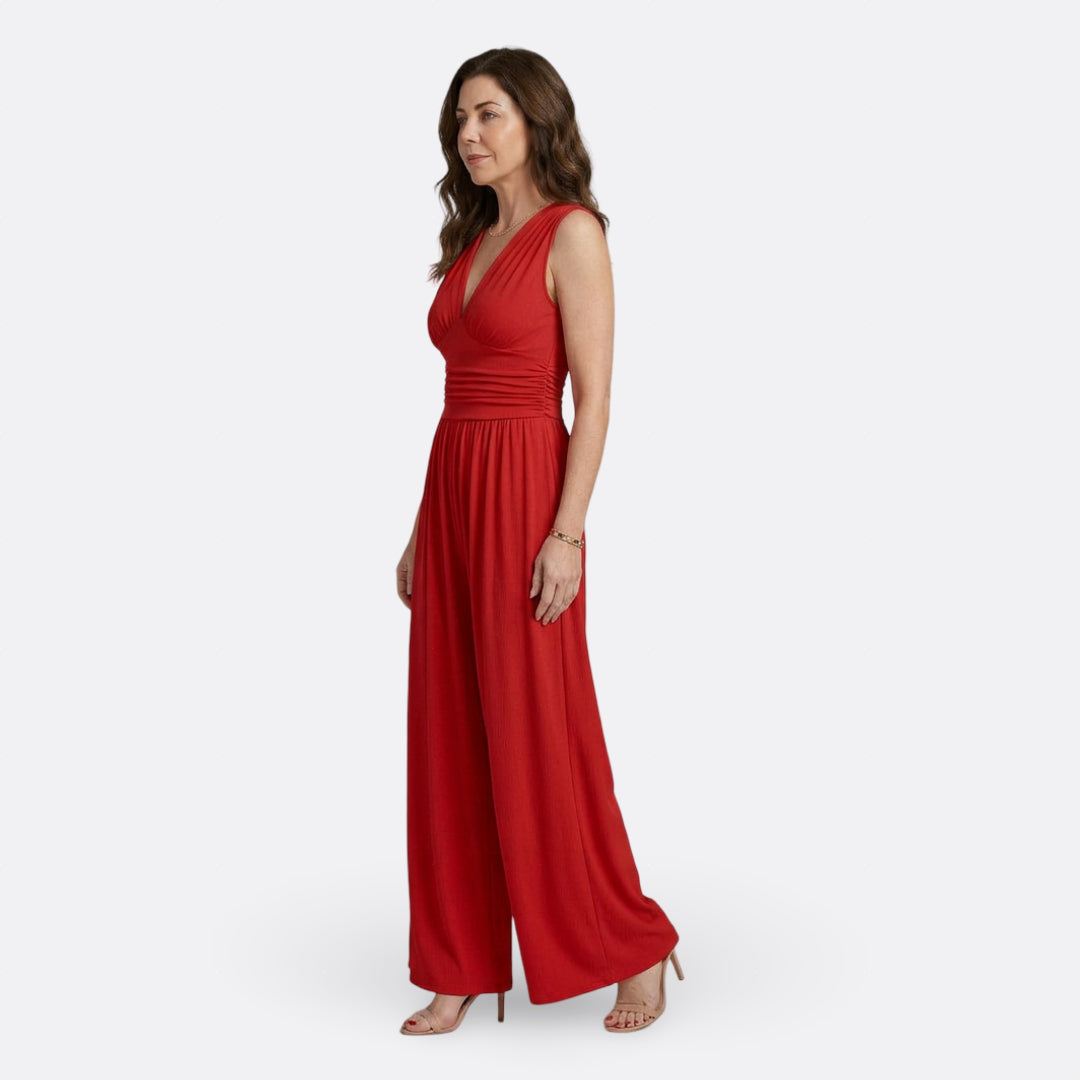 Judith - Combinaison Chic Sans Manches à Pantalon Larges