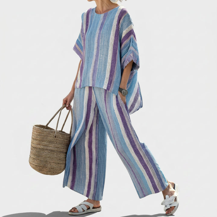 Claudine | Ensemble Rayures Lavande