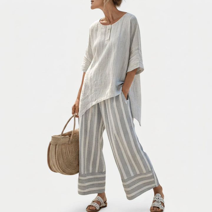 Brigitte | Ensemble de Blouse Asymétrique