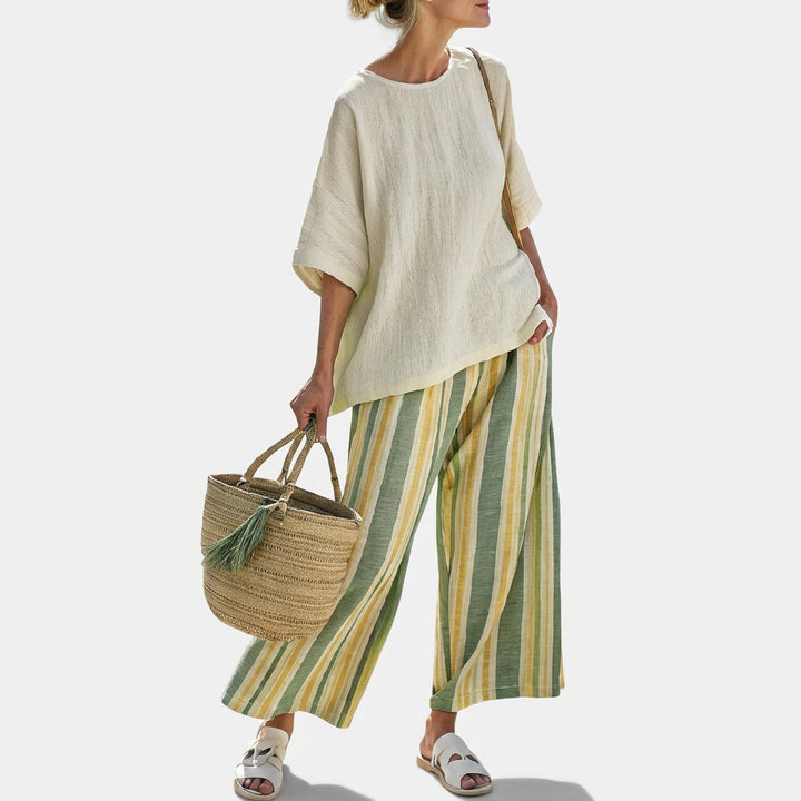 Noemie | Ensemble en Lin de Bambou Olive