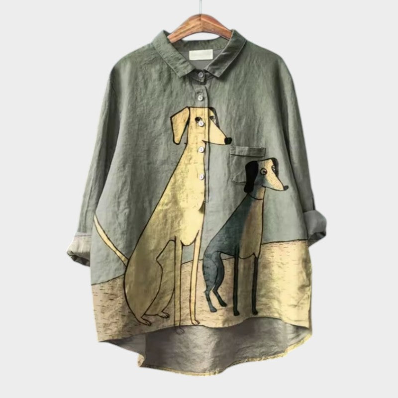 Louise | Blouse en Lin Élégante pour l'Été