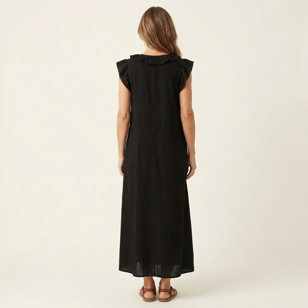 Paulette | Robe Maxi en Lin avec Décolleté en V