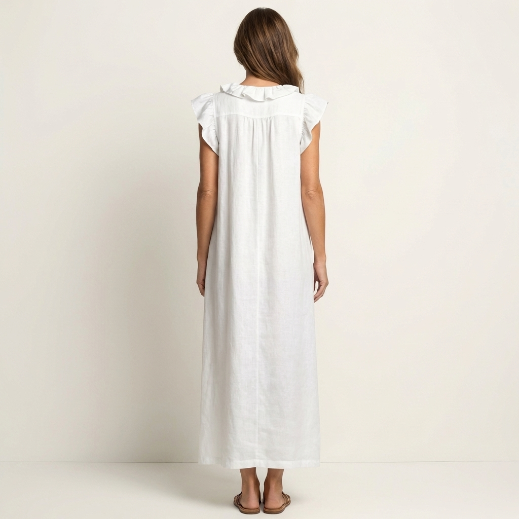 Paulette | Robe Maxi en Lin avec Décolleté en V