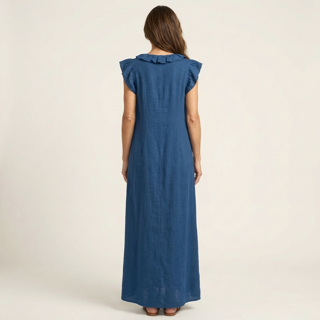 Paulette | Robe Maxi en Lin avec Décolleté en V