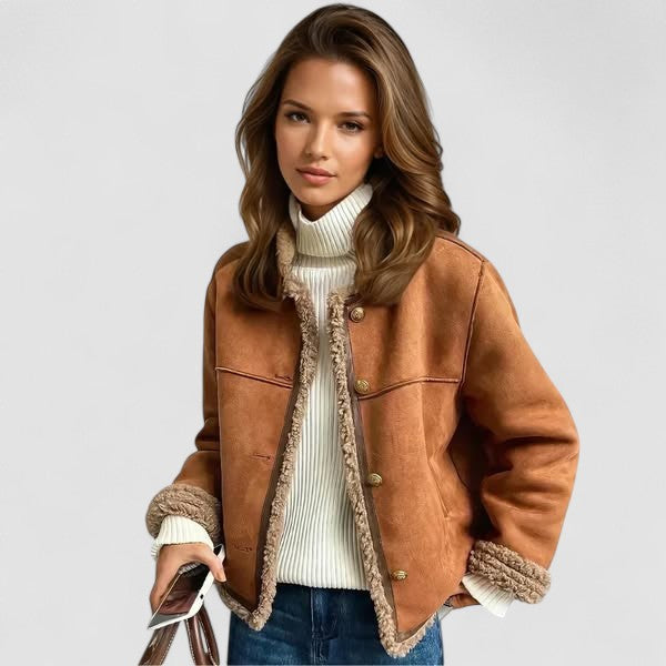 Flavienne | Manteau en fourrure avec boutons