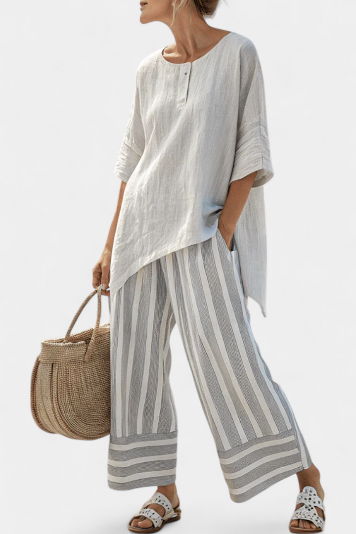 Brigitte | Ensemble de Blouse Asymétrique