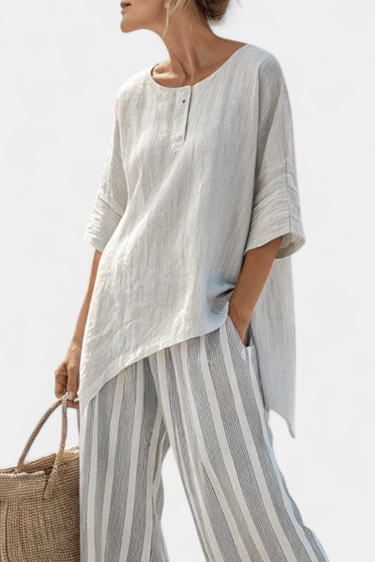 Brigitte | Ensemble de Blouse Asymétrique