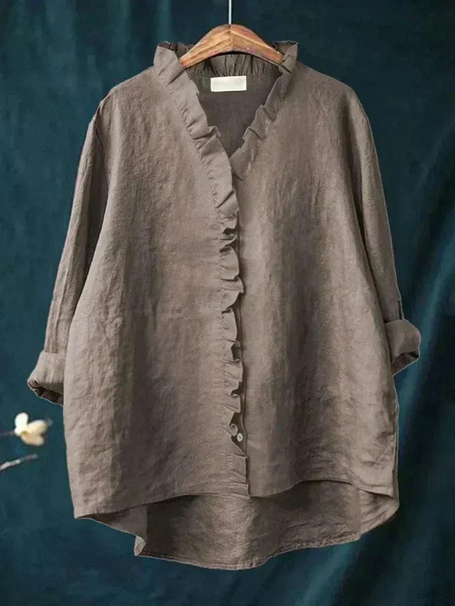 Claire | Blouse en Lin Élégante pour l'Été
