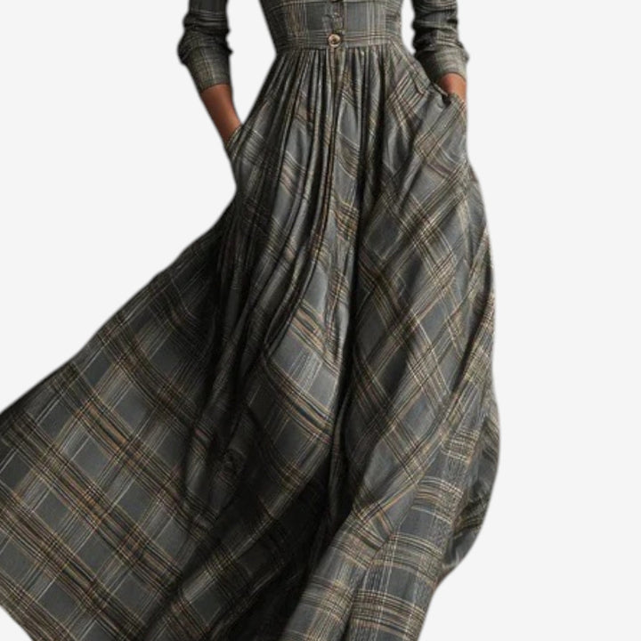 Céline | Robe à carreaux chic