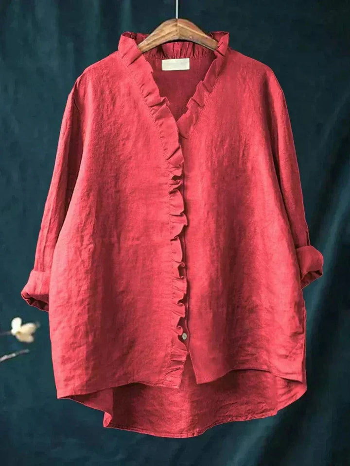 Claire | Blouse en Lin Élégante pour l'Été