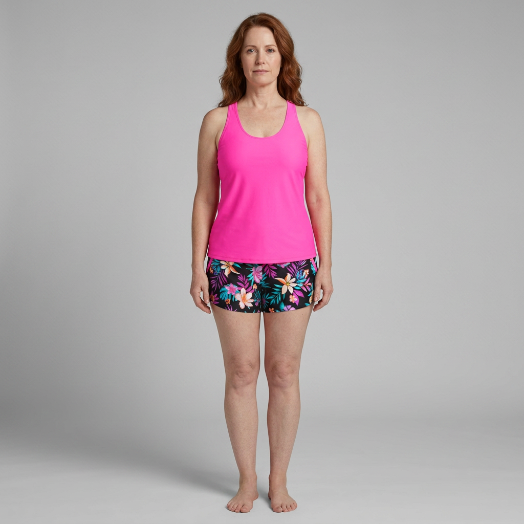 Danielle | Ensemble de bikini tankini trois pièces et paréo