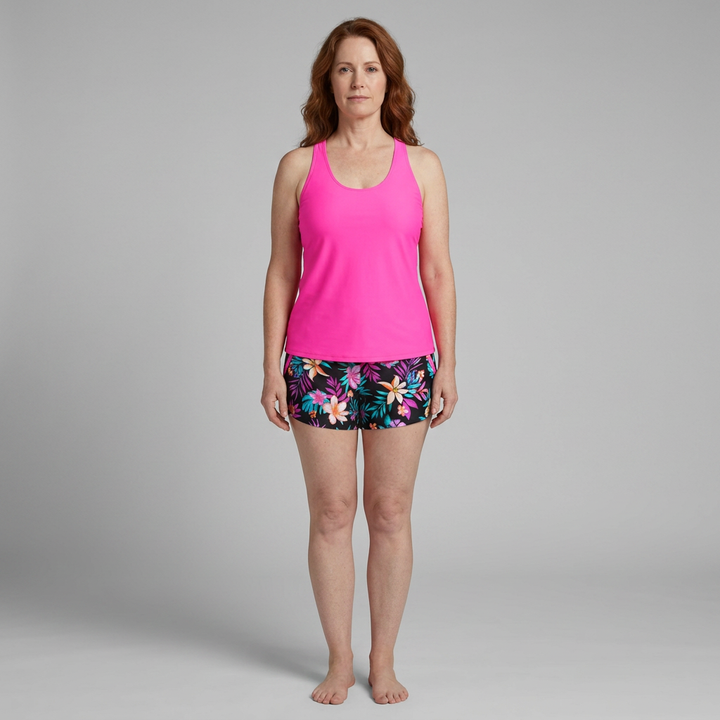 Danielle | Ensemble de bikini tankini trois pièces et paréo