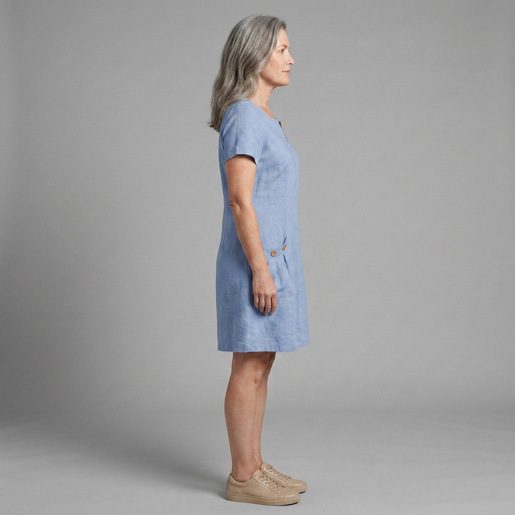 Céleste | Robe en Coton avec Poche Zippée