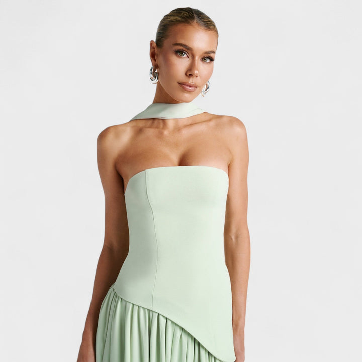 Cassandre | Robe Mint à Coupe Asymétrique