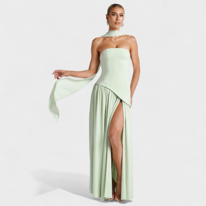 Cassandre | Robe Mint à Coupe Asymétrique