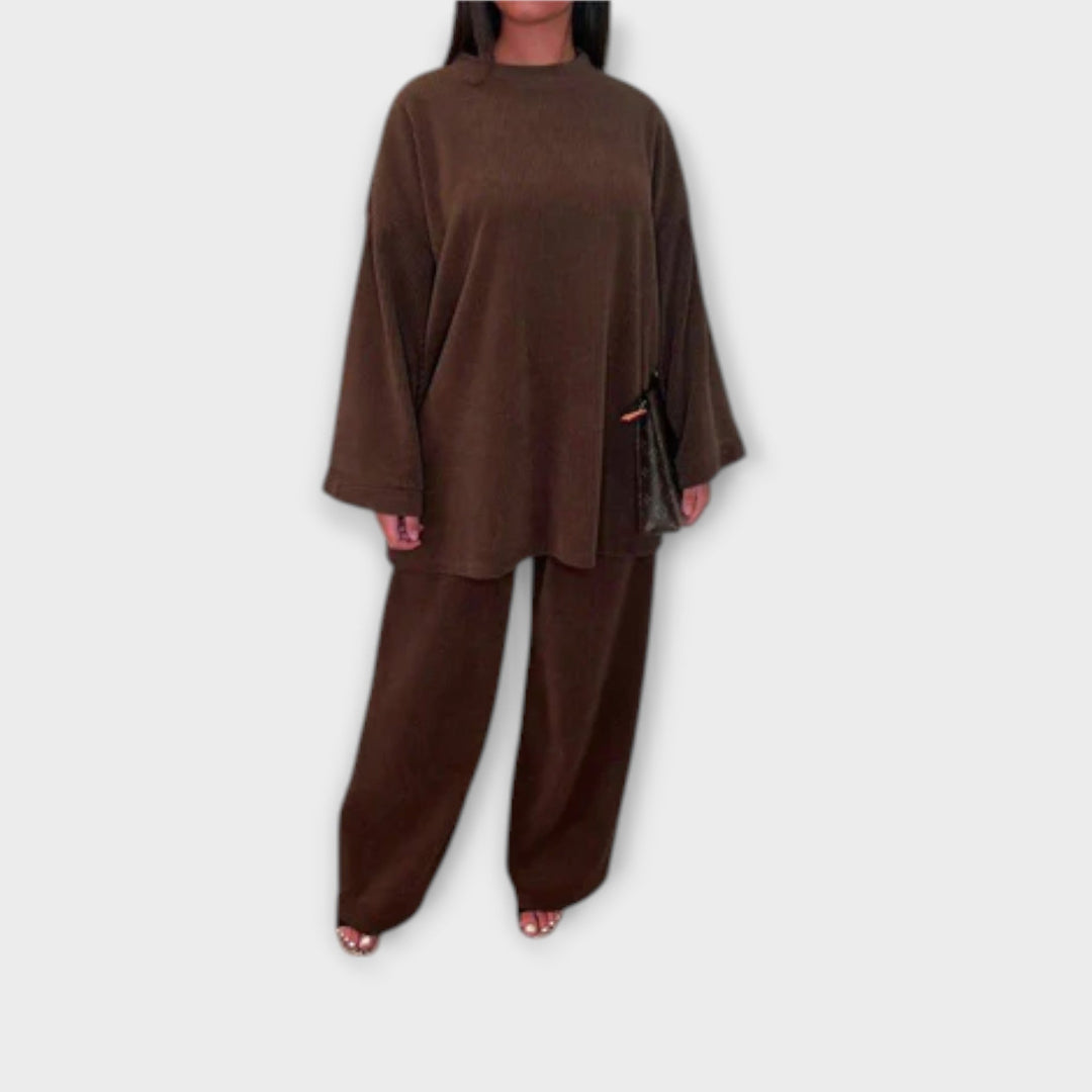 Hortense | Ensemble en Tricot Côtelé Grande Taille