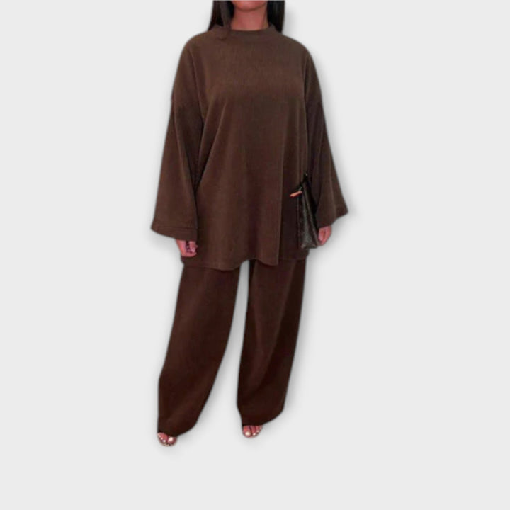 Hortense | Ensemble en Tricot Côtelé Grande Taille