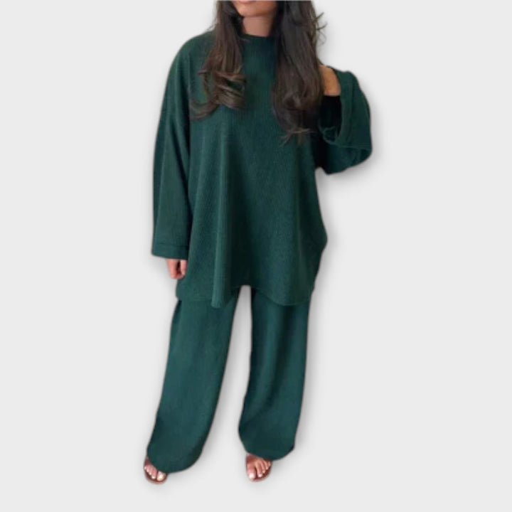 Hortense | Ensemble en Tricot Côtelé Grande Taille
