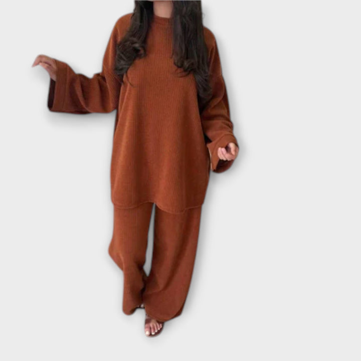 Hortense | Ensemble en Tricot Côtelé Grande Taille