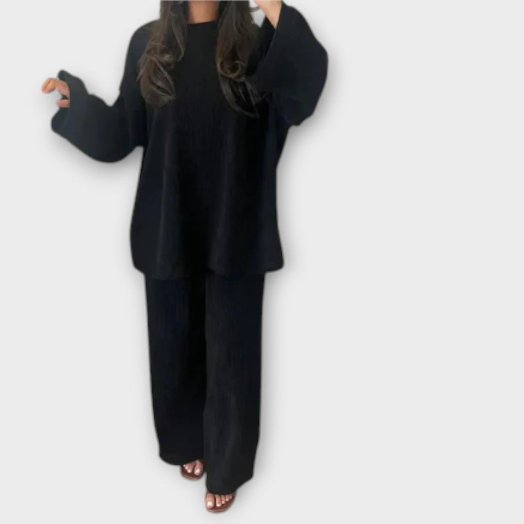 Hortense | Ensemble en Tricot Côtelé Grande Taille