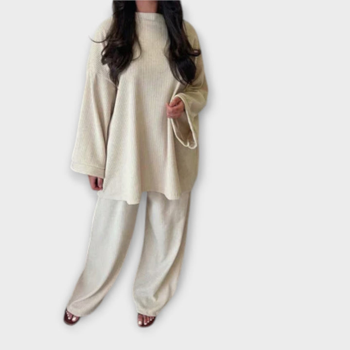 Hortense | Ensemble en Tricot Côtelé Grande Taille