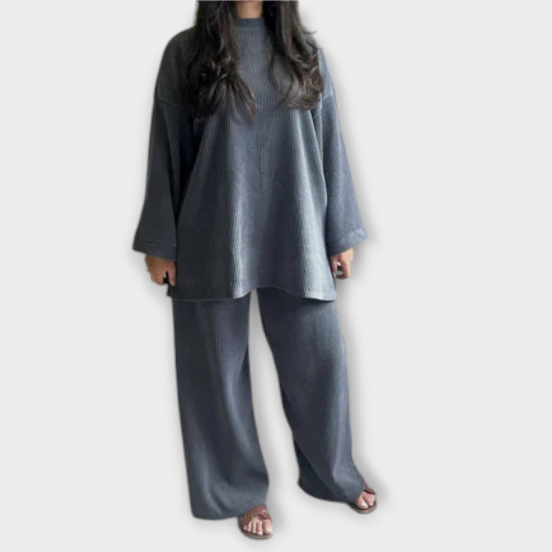 Hortense | Ensemble en Tricot Côtelé Grande Taille